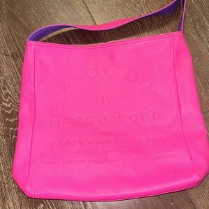 Jacobs by marc jacobs hot pink cross body leather bag barbie pink